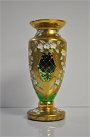 8.25" Czech Bohemian Eagerman Glass Vase