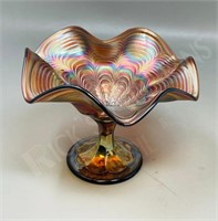 lusterware candy dish  5" tall