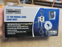 Roughneck 1/2 ton manual lever chain hoist