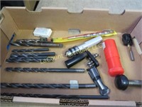 assorted drill bits misc small tools