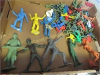vintage plastic figures soldiers army military