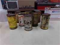 Antique beer cans