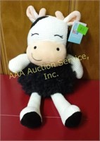 Knit and plush Cow toy. New.