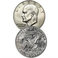 2 Eisenhower IKE Dollars Assorted Dates/Mints 2 Ei