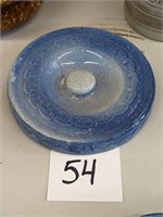 Blue & White Stoneware Lid