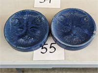 Blue & White Stoneware Soap Dishes