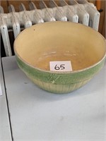 Green & Cream Stoneware Mixing Bowl