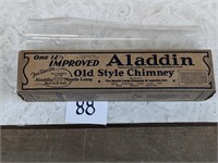 Pair of Aladdin Oil Lamp Chimneys - 1 in Box