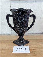 Black & White Art Glass Vase