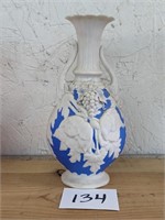 Bennington Blue & White Porcelain Vase
