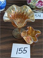 2 Pieces of Carnival Glass