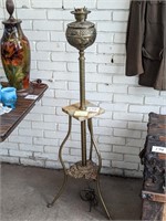 Vintage Electrified Oil Lamp - 52"