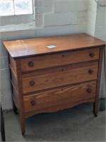 Antique Oak Dresser - 19" x 38" x 35"