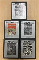 (5) ATARI 7800 GAMES