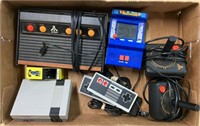 VIDEO GAME LOT INCL ATARI AND NINTENDO SYSTEMS