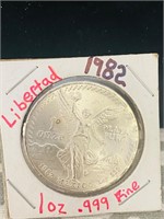 1982 libertad 1 oz .999 fine coin