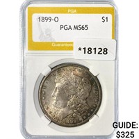 1899-O Morgan Silver Dollar PGA MS65