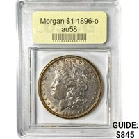 1896-O Morgan Silver Dollar USCG AU58
