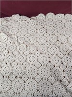 Crocheted blanket king size. Heavier knit.