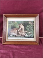 17.5"x14" deer and fawn wall hanging
