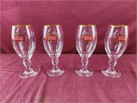 4 Stella Artois  glasses