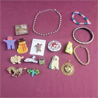 Group of Costume Jewelry- necklace, bracelets a