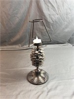 Metal Pine Cone Small Candle Holder