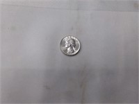 1964d silver quarter very fine