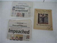 D&C NEWSPAPERS(BILL CLINTON)& '87 CRONICLE-EXPRESS