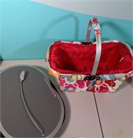 Foldable Picnic Basket with tags and Lap Tray
