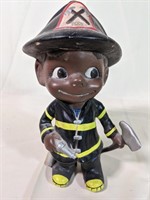 AA Vintage Happy Fireman 10' figurine decor toy