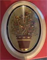 Flower Hanging Picture in Glass Cover-22"Tall