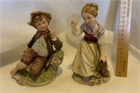 2 Ceramic Items-boy and girl