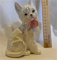 Porcelain Cat Figure
