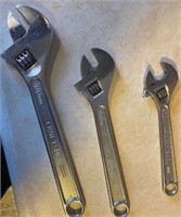 3 Adjustable Craftsman Wrenches