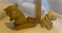 2 Dog Figurines-made in England