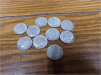 10-1960s silver dimes