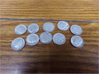 10-1960s silver dimes