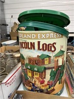 Large Lincoln Logs Building Set