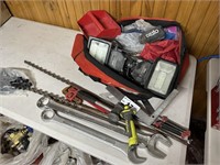 Hand Tools incl 2 Large Spanners, Pipe Wrench