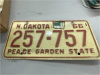 North Dakota 1966 License Plate