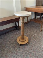 Marble top plant stand