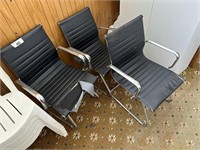10 White Outdoor Chairs & 4 Office Chairs