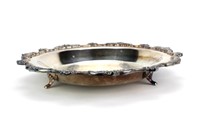 POOLE SILVERPLATED FOOTED SERVING TRAY