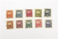 TWELVE USED CHINA STAMPS