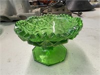 Green Glass Dish