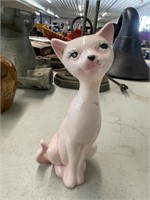 Pink Ceramic Cat 8"
