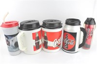 FIVE COCA COLA TUMBLERS