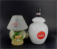 TWO COCA COLA LAMPS