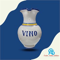 Colorful Vino Ceramic Wine Pitcher Marked